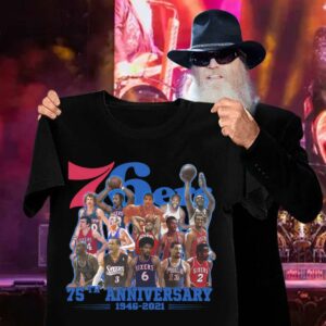 Original Philadelphia 76ers 75th anniversary 1946-2021 Legends Shirt 2