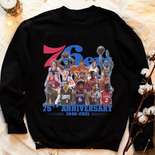 Original Philadelphia 76ers 75th anniversary 1946-2021 Legends Shirt