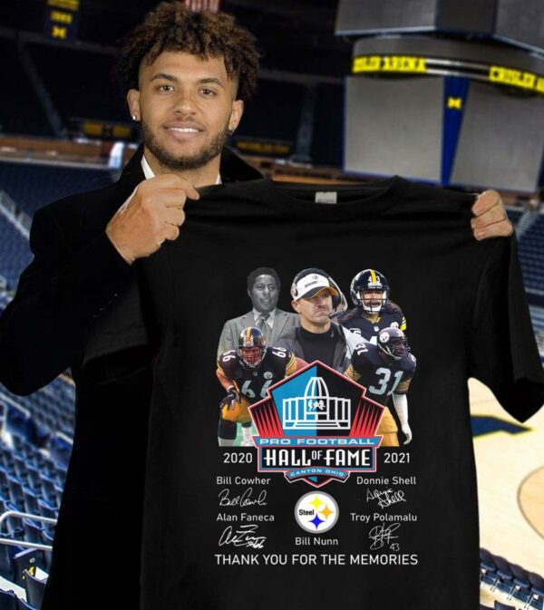 Awesome Pittsburgh Steelers Pro Football Hall Of Fame Canton Ohio 2020-2021 Signatures Thank Memories Shirt