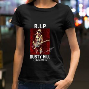 Official R.I.P Dusty Hill 1949-2021 Signature ZZ Top Band Rock Shirt