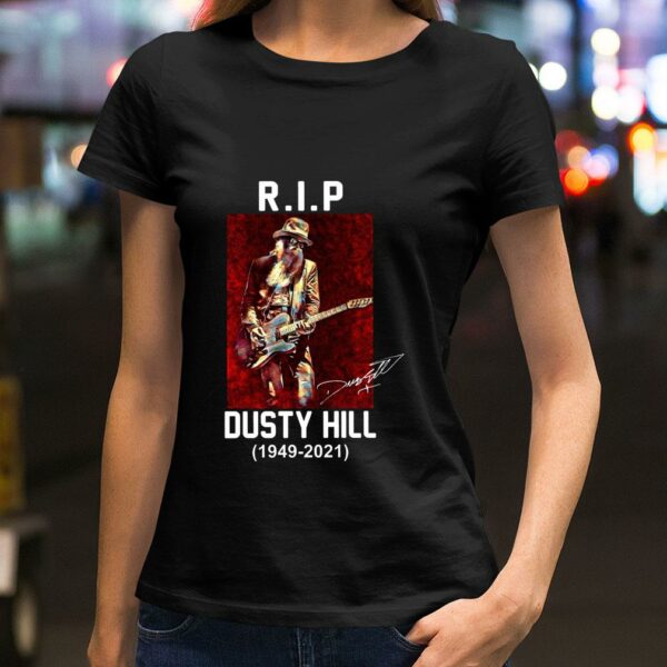 Official R.I.P Dusty Hill 1949-2021 Signature ZZ Top Band Rock Shirt