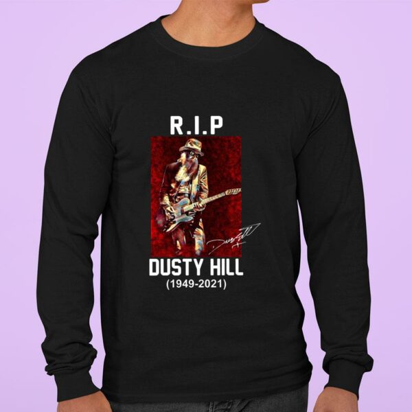 Official R.I.P Dusty Hill 1949-2021 Signature ZZ Top Band Rock Shirt