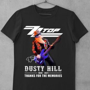 Awesome RIP Dusty Hill 1949-2021 Signature Thank You For The Memories ZZ Top Band Rock Shirt