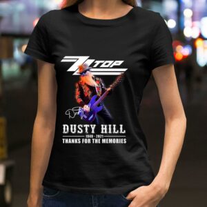 Awesome RIP Dusty Hill 1949-2021 Signature Thank You For The Memories ZZ Top Band Rock Shirt