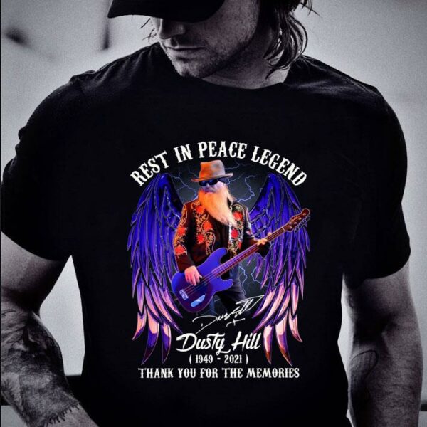 Hot Rest In Peace Legend Dusty Hill 1949-2021 signature thank you for the memories shirt