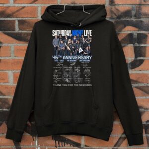 Awesome Saturday Night Live 46th Anniversary 1975-2021 46 Seasons 909 Episodes Signatures Thank You For The Memories Shirt 3
