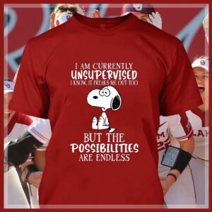 Hot Snoopy i am currently unsupervised but the possibilities are endless shirt 3
