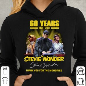 Premium Stevie Wonder 60 years 1961-2021 signature thank you for the memories shirt 3