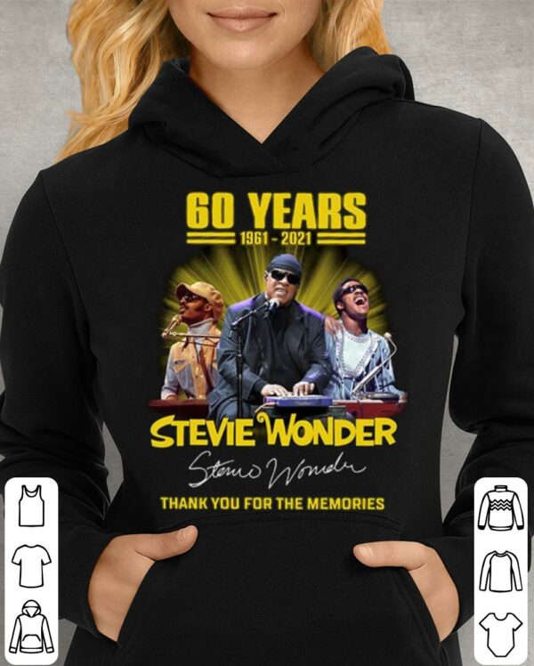 Premium Stevie Wonder 60 years 1961-2021 signature thank you for the memories shirt