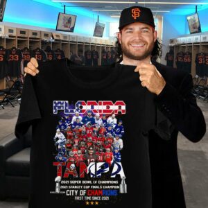 TB Buccaneers Lightning Florida 2021 Super Bowl Stanley Cup Tampa City Of Champions First Time Since 2021 Shirt 1