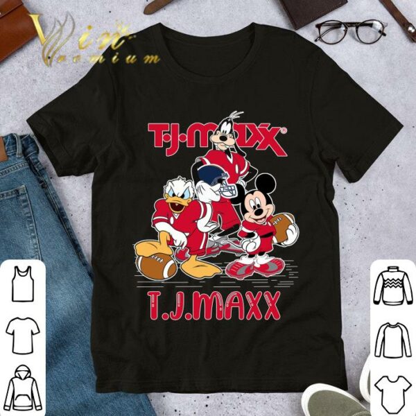 Awesome TJ Maxx Mashup Disney Characters Mickey Mouse Donald Duck Goofy Shirt