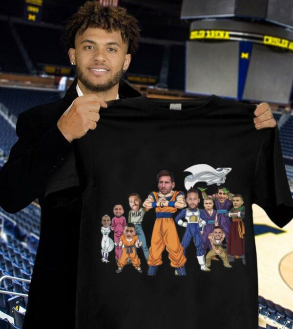 Best Team Universe 7 Dragon Ball Super Mashup Team PSG Lionel Messi Shirt
