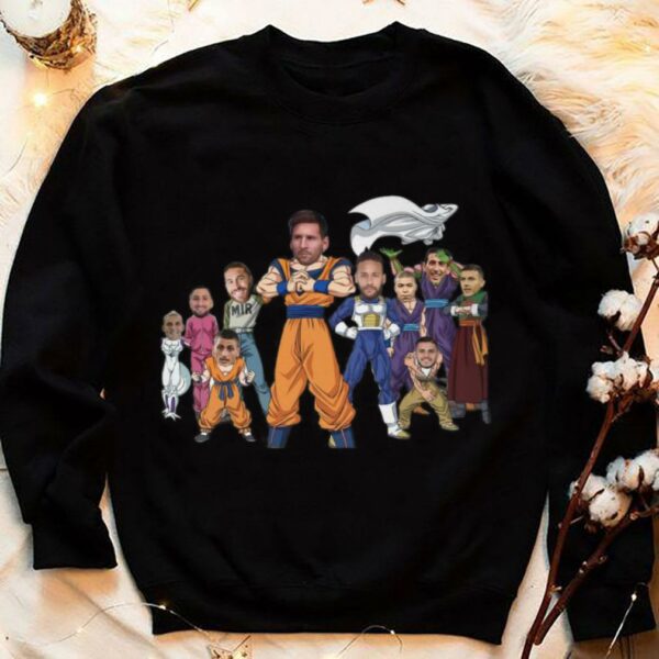Best Team Universe 7 Dragon Ball Super Mashup Team PSG Lionel Messi Shirt