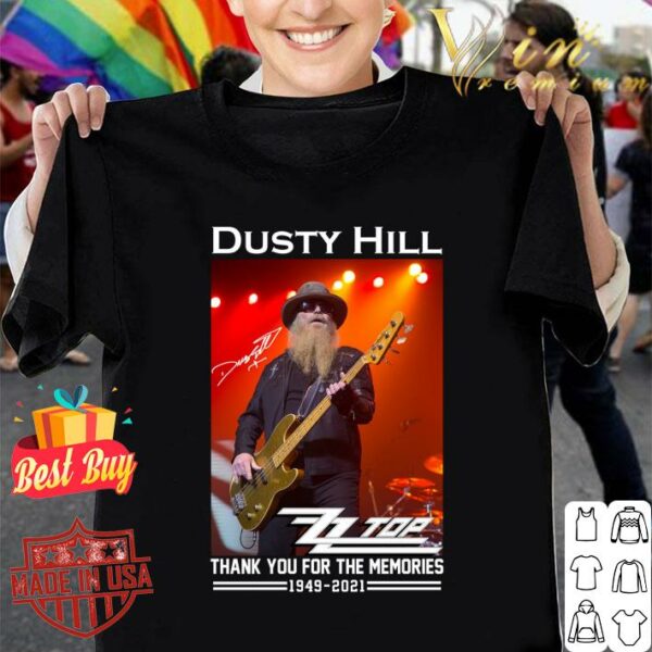 Awesome Thank Memories RIP Dusty Hill Rest In Peace ZZ Top Rock Band Shirt
