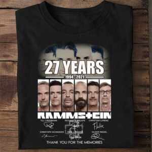 Best Thank Memories Rammstein Metal Band member 27 Years 1994-2021 Signatures Shirt