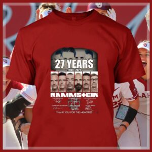 Best Thank Memories Rammstein Metal Band member 27 Years 1994-2021 Signatures Shirt 3