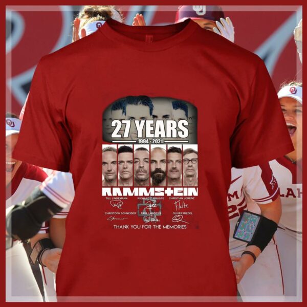 Best Thank Memories Rammstein Metal Band member 27 Years 1994-2021 Signatures Shirt