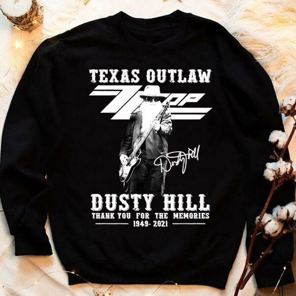 Thank Memories Texas Outlaw ZZ Top Band Dusty Hill 1949-2021 Signature Shirt