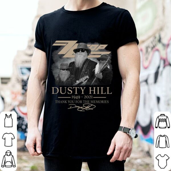 Best Thank You Dusty Hill RIP Signature Zz Top Rock Band 1949-2021 Shirt