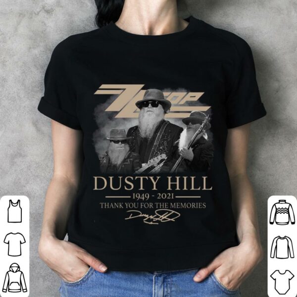 Best Thank You Dusty Hill RIP Signature Zz Top Rock Band 1949-2021 Shirt