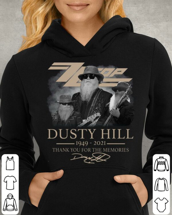 Best Thank You Dusty Hill RIP Signature Zz Top Rock Band 1949-2021 Shirt