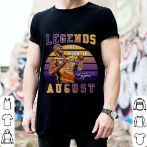 Official Thank You Kobe Bryant Legends Are Born In August Signature Retro Vintage Shirt