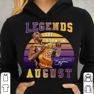 Official Thank You Kobe Bryant Legends Are Born In August Signature Retro Vintage Shirt 3