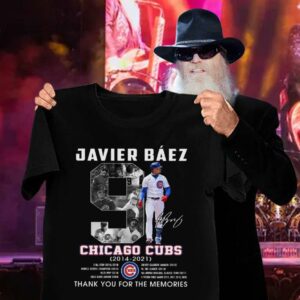 Official Thank You No. 9 Javier Baez Chicago Cubs 2014-2021 All Star World Series Shirt 2