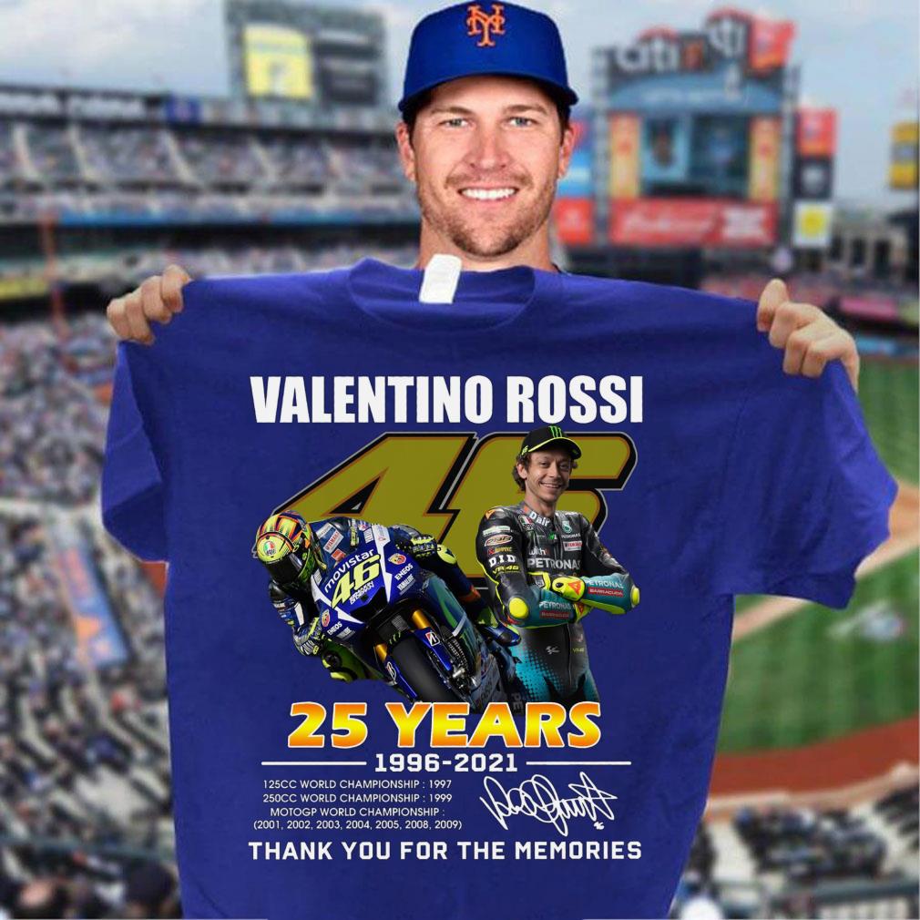 Premium V46 Valentino Rossi 25 years 1996-2021 World Championship signature thank memories shirt V46 Valentino Rossi 25 years 1996 2021 World Championship signature thank memories shirt 3 - Premium V46 Valentino Rossi 25 years 1996-2021 World Championship signature thank memories shirt