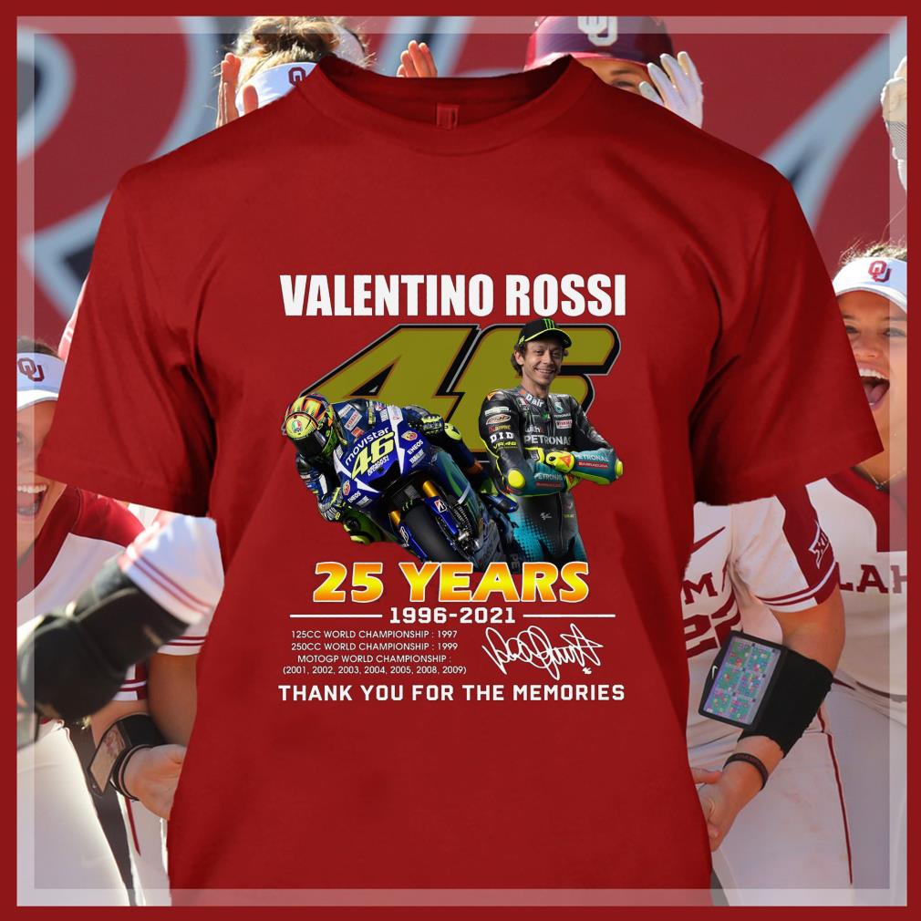 Premium V46 Valentino Rossi 25 years 1996-2021 World Championship signature thank memories shirt V46 Valentino Rossi 25 years 1996 2021 World Championship signature thank memories shirt 4 - Premium V46 Valentino Rossi 25 years 1996-2021 World Championship signature thank memories shirt