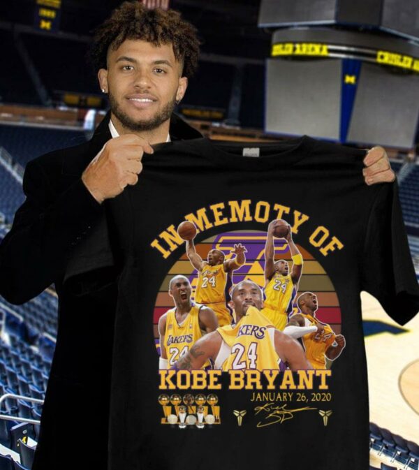 Funny Vintage In Memory Of Kobe Bryant Lakers January 26 2020 Signature Shirt