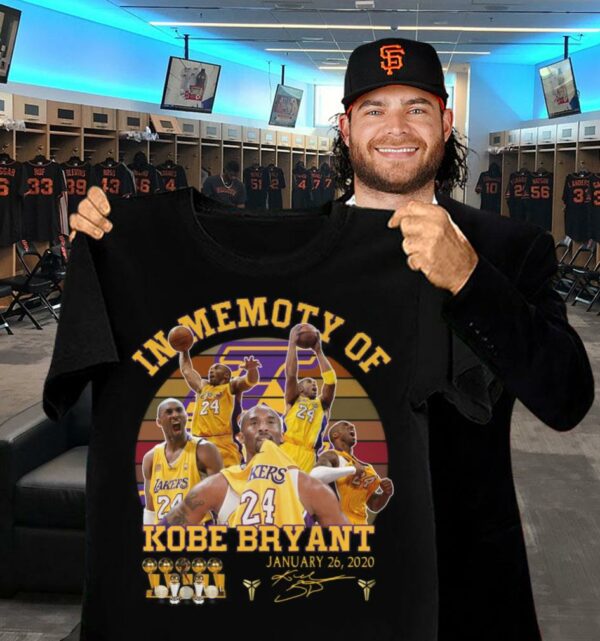 Funny Vintage In Memory Of Kobe Bryant Lakers January 26 2020 Signature Shirt