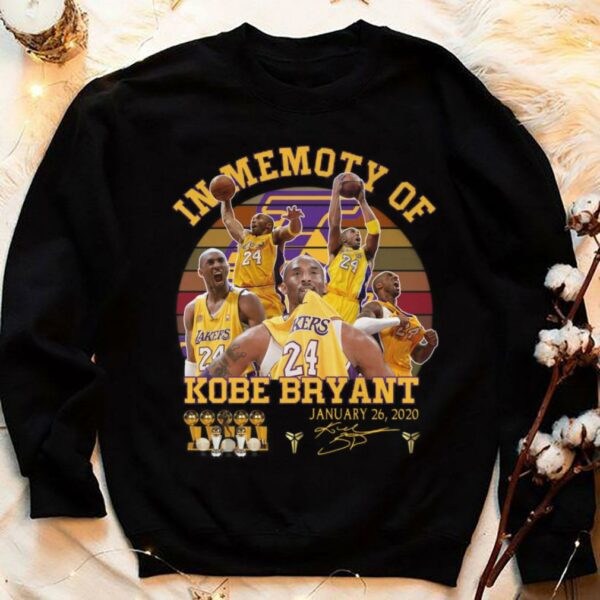 Funny Vintage In Memory Of Kobe Bryant Lakers January 26 2020 Signature Shirt