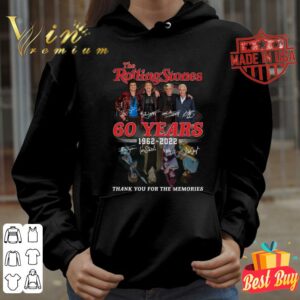 Original Water mirror The Rolling Stones 60 years 1962-2022 signatures thank you for the memories shirt 2