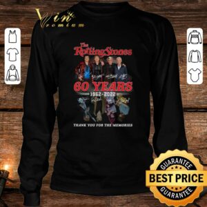 Original Water mirror The Rolling Stones 60 years 1962-2022 signatures thank you for the memories shirt 3