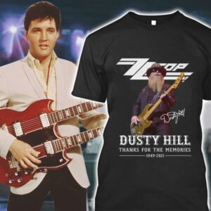 Awesome ZZ Top Band Rock RIP Dusty Hill Signature Thank Memories Shirt