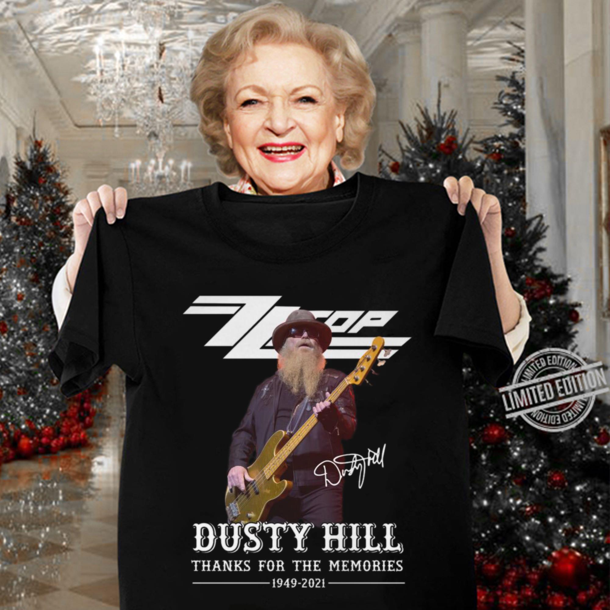 Awesome ZZ Top Band Rock RIP Dusty Hill Signature Thank Memories Shirt ZZ Top Band Rock RIP Dusty Hill Signature Thank Memories Shirt 3 - Awesome ZZ Top Band Rock RIP Dusty Hill Signature Thank Memories Shirt