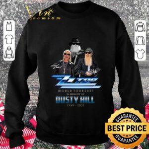 Hot ZZ Top band World Tour 2021 In Memory Of Dusty Hill Rest In Peace Shirt 2