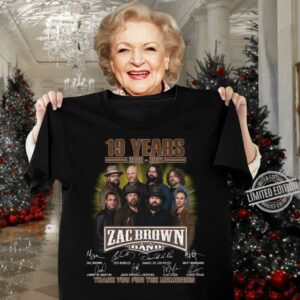 Awesome Zac Brown Band 19 years 2002-2021 signatures thank you for the memories shirt 2