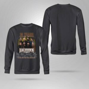 Awesome Zac Brown Band 19 years 2002-2021 signatures thank you for the memories shirt 3