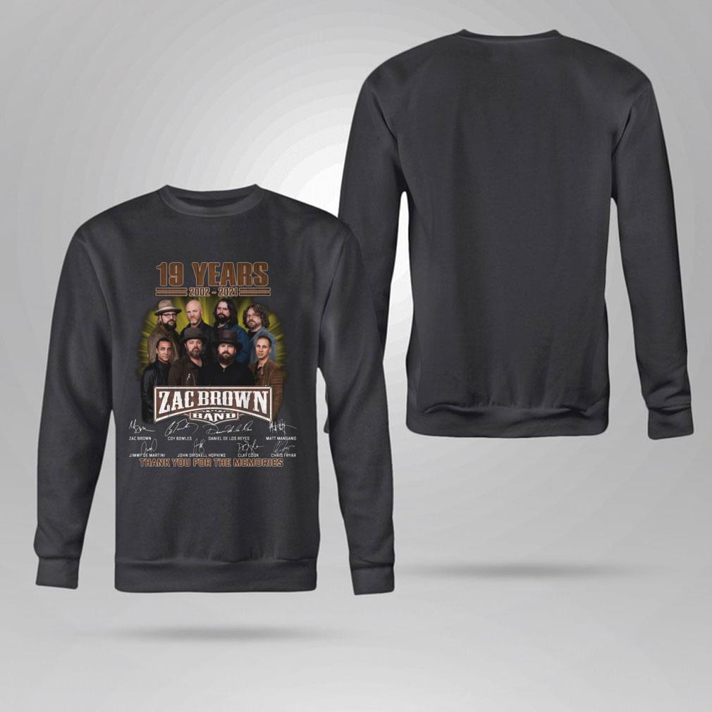 Awesome Zac Brown Band 19 years 2002-2021 signatures thank you for the memories shirt Zac Brown Band 19 years 2002 2021 signatures thank you for the memories shirt 4 - Awesome Zac Brown Band 19 years 2002-2021 signatures thank you for the memories shirt