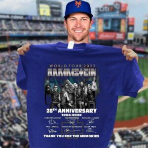 Best 28th anniversary 1994-2022 Rammstein World Tour 2022 thank you for the memories signatures shirt 2