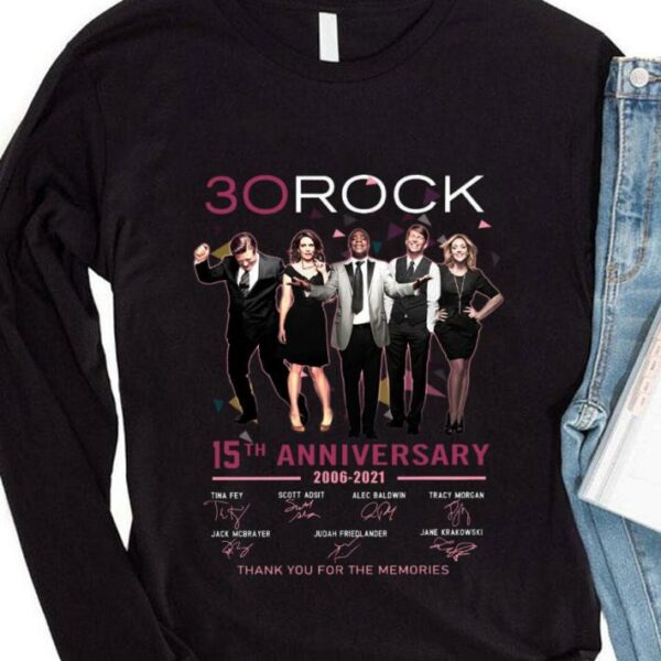Premium 30 Rock 15th anniversary 2006-2021 thank you for the memories signatures shirt