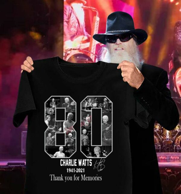 Best 80 Charlie Watts Drummer 1941-2021 R.I.P Thank You For Memories shirt