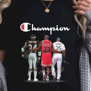 Best Champion Chicago Bears Walter Payton Chicago Bulls Michael Jordan Chicago White Sox Frank Thomas Signatures Shirt