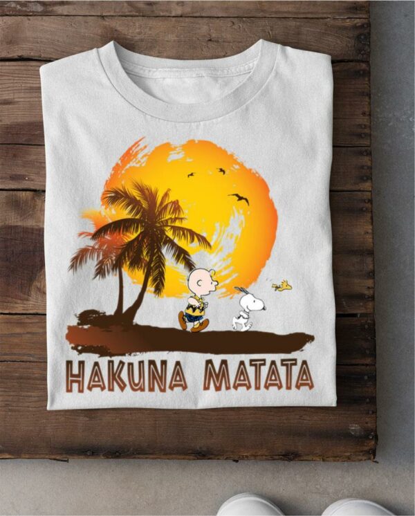 Official Charlie Brown Snoopy Woodstock Hakuna Matata The Lion King Shirt