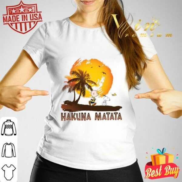 Official Charlie Brown Snoopy Woodstock Hakuna Matata The Lion King Shirt