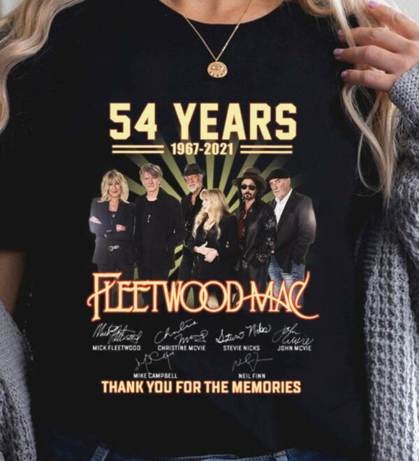 Premium Fleetwood Mac Band 54 Years 1967-2021 Thank You For The Memories Signatures Shirt