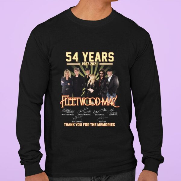 Premium Fleetwood Mac Band 54 Years 1967-2021 Thank You For The Memories Signatures Shirt