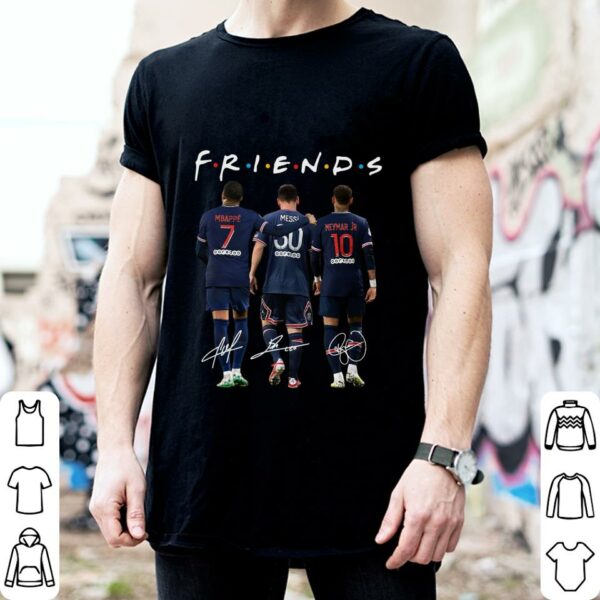 Premium Friends Team PSG Lionel Messi Signatures Shirt, Mbappe, Neymar